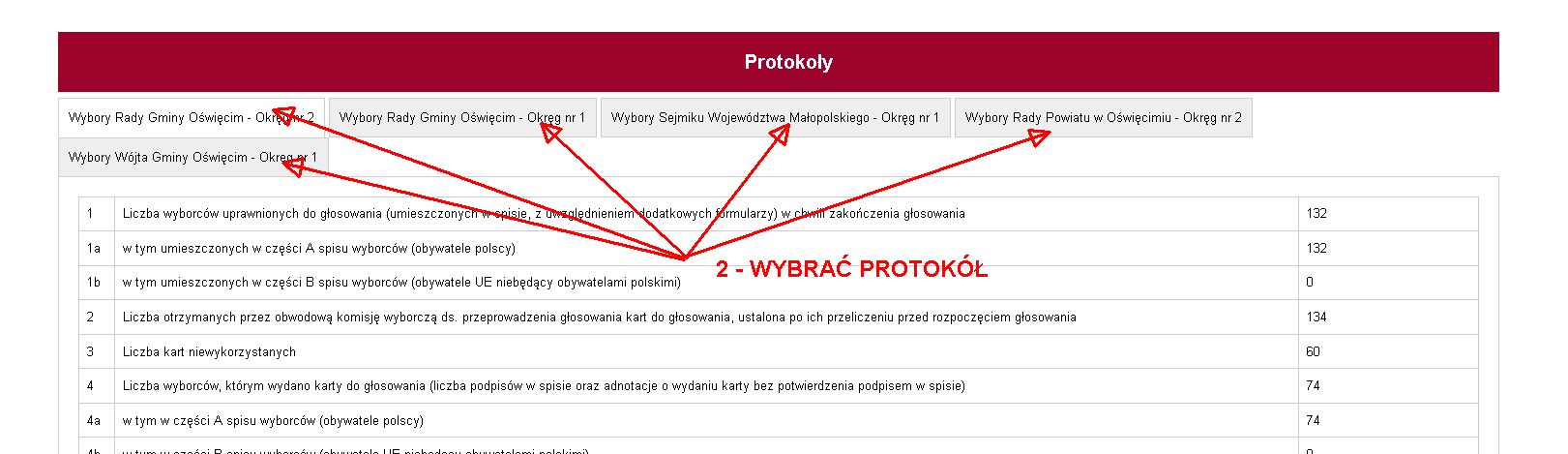 Wybierz protokół